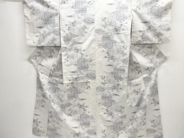 JAPANESE KIMONO / TSUMUGI / WOVEN EGASUMI